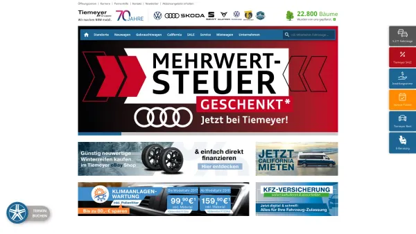 Website Screenshot: Heinrich Plätz GmbH & Co. -  Volkswagen,  Volkswagen Nutzfahrzeuge und Audi - Startseite - Tiemeyer Gruppe - Date: 2023-06-20 10:39:32