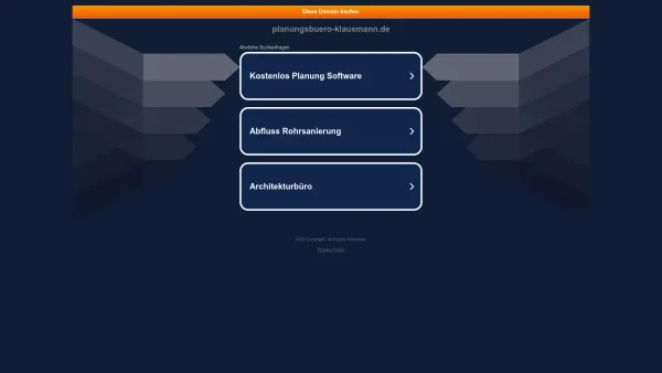 Website Screenshot: H. Klausmann Planungsbüro - planungsbuero-klausmann.de - Date: 2023-06-20 10:39:37