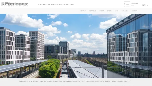 Website Screenshot: Pöttinger Immobiliengruppe - Real Estate in Munich - Pöttinger Real Estate Group - Date: 2023-06-20 10:39:37