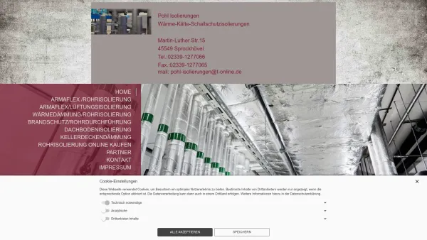 Website Screenshot: Rohrisolierung Rainer Pohl - Pohl Rohrisolierarbeiten in Deutschland - Home - Date: 2023-06-20 10:39:37