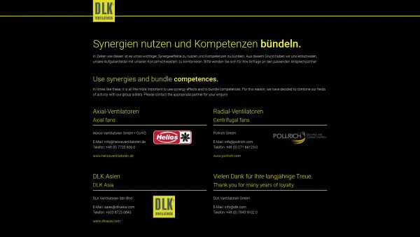Website Screenshot: DLK Ventilatoren GmbH/PollrichDLK - DLK - Date: 2023-06-20 10:39:37