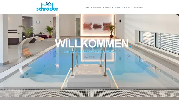 Website Screenshot: A. + J. Schumann Schröder GmbH - Pool Hesel – Schwimmbäder Schröder - Date: 2023-06-20 10:39:37