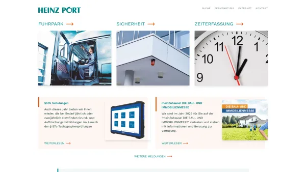 Website Screenshot: Heinz Port Apparate Vertriebsges. mbH - Fuhrpark- , Sicherheits- und Zeiterfassungstechnik | Heinz Port – Apparate Vertriebs GmbH - Date: 2023-06-20 10:39:37