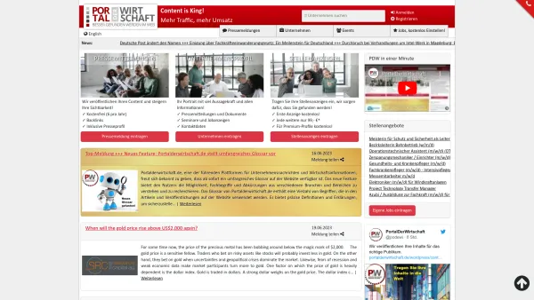 Website Screenshot: PortalDerWirtschaft.de - PortalDerWirtschaft - SEO Optimierung mit Content Marketing - Date: 2023-06-20 10:39:37