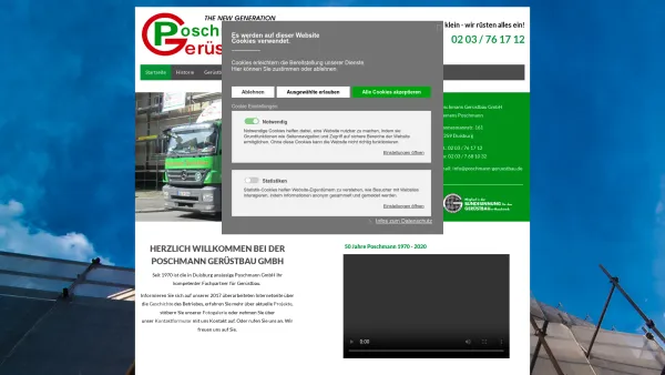 Website Screenshot: Poschmann Gerüstbau GmbH The New Generation - Poschmann Geruestbau - Startseite - Date: 2023-06-20 10:39:37