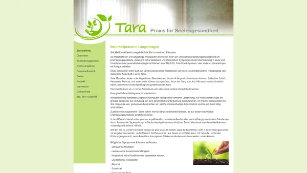 Website Screenshot: Praxis TARA  in Fachklinik Fürstenhof  -  Zum Entspannen und Wohlfühlen - für Körper, Geist und Seele - Praxis Tara - Date: 2023-06-20 10:39:37