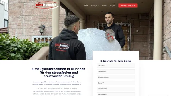 Website Screenshot: Prima Umzüge - Umzugsunternehmen München für den stressfreien Umzug ? - Date: 2023-06-20 10:39:42