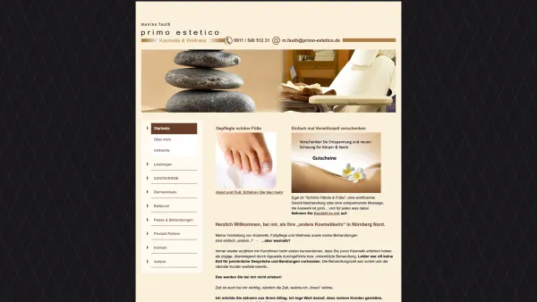 Website Screenshot: primo estetico - Kosmetik Nürnberg Nord - primo estetico Kosmetik-Wellness - Date: 2023-06-20 10:39:42