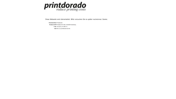 Website Screenshot: Printdorado Weghorn und Ziakas GbR - Printdorado.de - Date: 2023-06-20 10:39:42