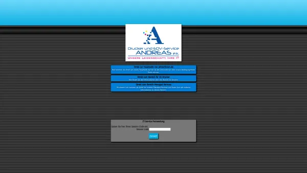 Website Screenshot: EDV-Service Thomas Andreas - Introseite - printerforum.de - Drucker und EDV-Service Andreas e.k. - Date: 2023-06-20 10:39:42