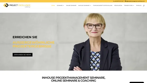 Website Screenshot: PROJECT EXCELLENCE - Project Excellence | Projektmanagement Seminare Inhouse - Date: 2023-06-20 10:42:20