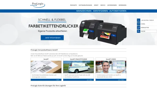 Website Screenshot: ProLogis Automatisierung und Identifikation GmbH - Etikettiertechnik mit Auto ID Lösungen | ProLogis - Date: 2023-06-20 10:42:20