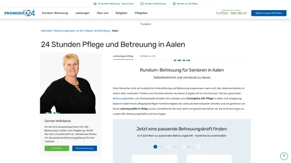 Website Screenshot: PROMEDICA PLUS Aalen - 24h Pflege in Aalen | Promedica24 - Date: 2023-06-20 10:42:20