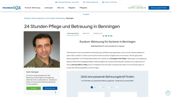 Website Screenshot: PROMEDICA PLUS Benningen - 24h Pflege und Betreuung in Benningen | Promedica24 - Date: 2023-06-20 10:42:20