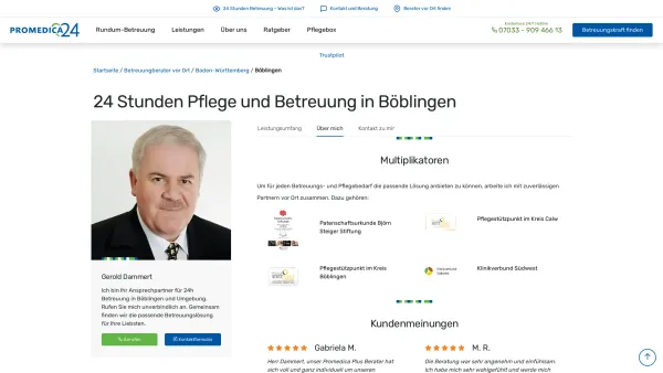 Website Screenshot: PROMEDICA PLUS Böblingen - 24h Pflege in Böblingen | Promedica24 - Date: 2023-06-20 10:42:20