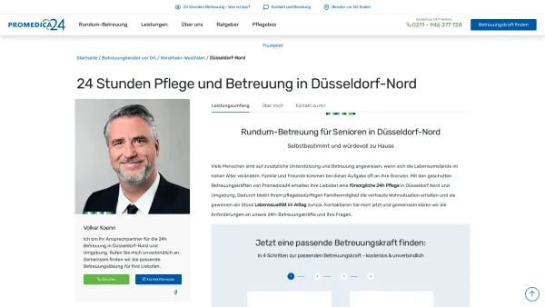 Website Screenshot: PROMEDICA PLUS Düsseldorf-Nord - 24h Pflege und Betreuung in Düsseldorf-Nord | Promedica24 - Date: 2023-06-20 10:42:20