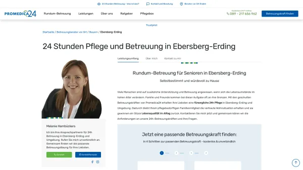 Website Screenshot: PROMEDICA PLUS Region Ebersberg - 24h Pflege und Betreuung in Ebersberg-Erding | Promedica24 - Date: 2023-06-20 10:42:20