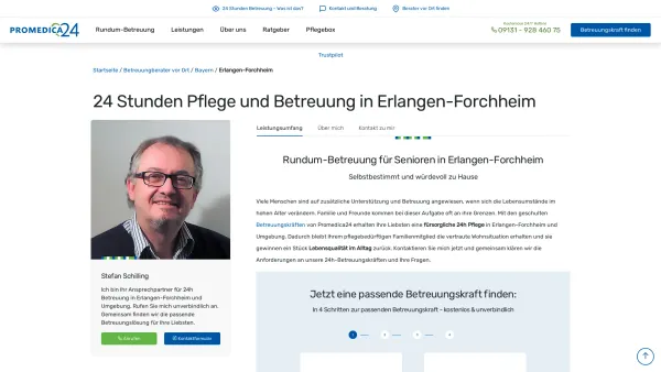 Website Screenshot: PROMEDICA PLUS Erlangen-Forchheim - 24h Pflege in Erlangen-Forchheim | Promedica24 - Date: 2023-06-20 10:42:20