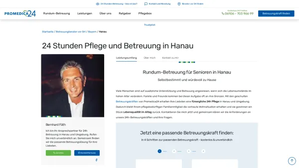 Website Screenshot: PROMEDICA PLUS Hanau - 24h Pflege in Hanau | Promedica24 - Date: 2023-06-20 10:42:20