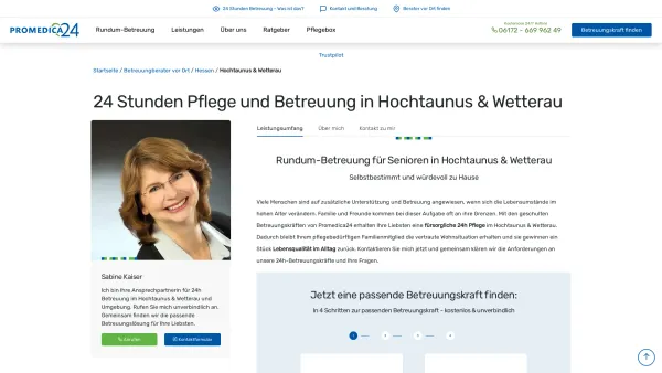 Website Screenshot: PROMEDICA PLUS Hochtaunus - 24h Pflege in Hochtaunus & Wetterau | Promedica24 - Date: 2023-06-20 10:42:20
