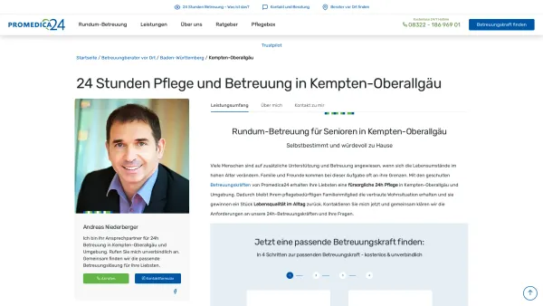 Website Screenshot: PROMEDICA PLUS Kempten-Oberallgäu - 24h Pflege in Kempten-Oberallgäu | Promedica24 - Date: 2023-06-20 10:42:20