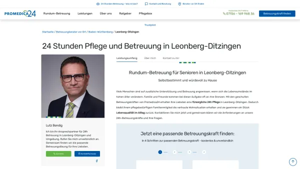 Website Screenshot: PROMEDICA PLUS Leonberg-Ditzingen - 24h Pflege in Leonberg-Ditzingen | Promedica24 - Date: 2023-06-20 10:42:20