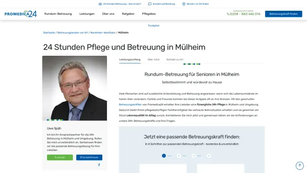Website Screenshot: PROMEDICA PLUS Mülheim - 24h Pflege in Mülheim | Promedica24 - Date: 2023-06-20 10:42:20