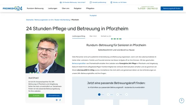 Website Screenshot: PROMEDICA PLUS Pforzheim - 24h Pflege in Pforzheim | Promedica24 - Date: 2023-06-20 10:39:42