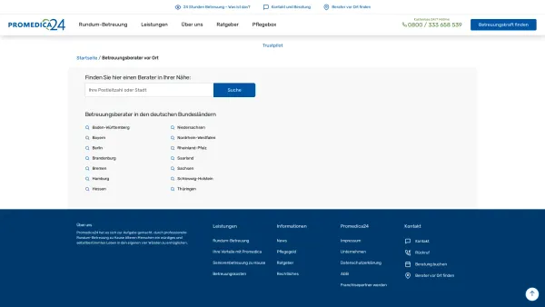 Website Screenshot: PROMEDICA PLUS Pirna - Betreuungsberater vor Ort - Promedica24 - Date: 2023-06-20 10:39:42