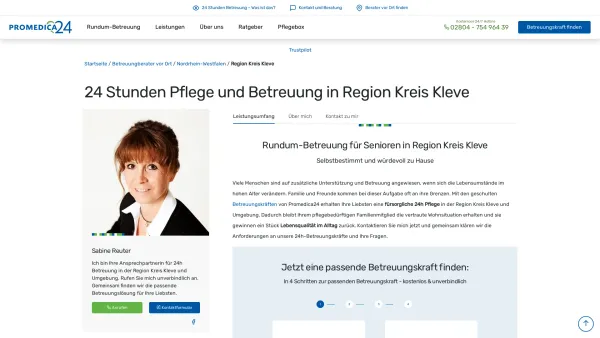 Website Screenshot: PROMEDICA PLUS Region Kreis Kleve - 24h Pflege in Region Kreis Kleve | Promedica24 - Date: 2023-06-20 10:42:22