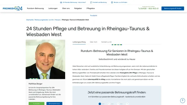 Website Screenshot: PROMEDICA PLUS Rheingau-Taunus - 24h Pflege in Rheingau-Taunus & Wiesbaden West | Promedica24 - Date: 2023-06-20 10:42:22