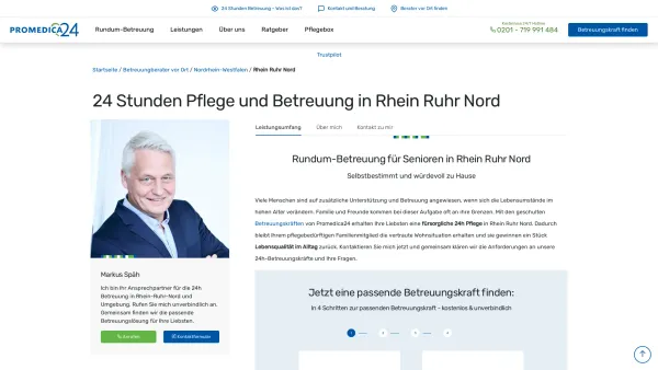 Website Screenshot: PROMEDICA PLUS Rhein Ruhr Nord - 24h Pflege in Rhein Ruhr Nord | Promedica24 - Date: 2023-06-20 10:42:22