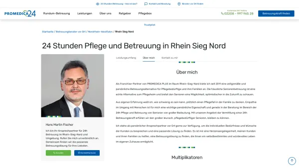 Website Screenshot: PROMEDICA PLUS Rhein Sieg Nord - 24h Pflege in Rhein Sieg Nord | Promedica24 - Date: 2023-06-20 10:42:22