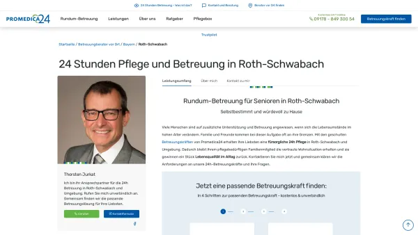 Website Screenshot: PROMEDICA PLUS Schwabach - 24h Pflege in Roth-Schwabach | Promedica24 - Date: 2023-06-20 10:42:22