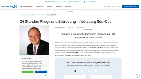 Website Screenshot: PROMEDICA PLUS Würzburg-Süd-Ost - 24h Pflege in Würzburg Süd-Ost | Promedica24 - Date: 2023-06-20 10:42:22