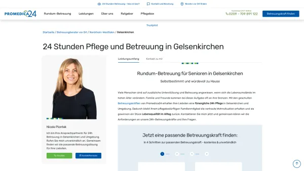 Website Screenshot: PROMEDICA PLUS Gelsenkirchen - 24h Pflege in Gelsenkirchen | Promedica24 - Date: 2023-06-20 10:42:23