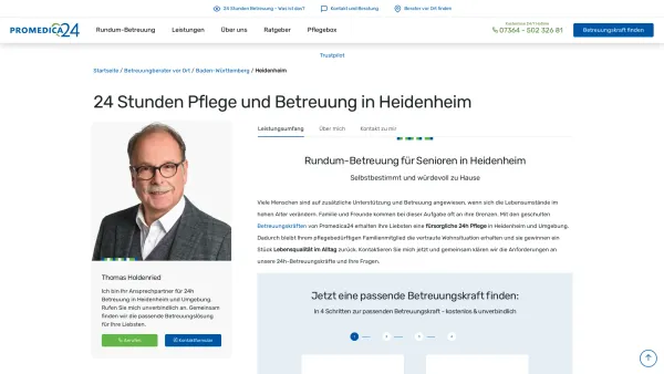 Website Screenshot: PROMEDICA PLUS Heidenheim - 24h Pflege in Heidenheim | Promedica24 - Date: 2023-06-20 10:42:23