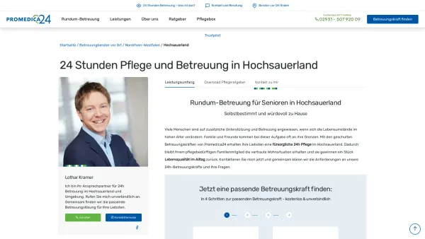 Website Screenshot: PROMEDICA PLUS Hochsauerland - 24h Pflege im Hochsauerland | Promedica24 - Date: 2023-06-20 10:42:23