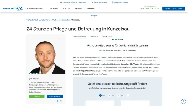 Website Screenshot: PROMEDICA Plus Künzelsau - 24h Pflege und Betreuung in Künzelsau | Promedica24 - Date: 2023-06-20 10:42:23