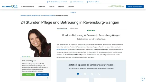Website Screenshot: PROMEDICA PLUS Ravensburg-Wangen - 24h Pflege in Ravensburg-Wangen | Promedica24 - Date: 2023-06-20 10:42:23