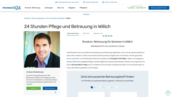 Website Screenshot: PROMEDICA PLUS Willich - 24h Pflege in Willich | Promedica24 - Date: 2023-06-20 10:42:23
