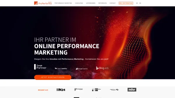 Website Screenshot: ProPerforma GmbH - Online Performance Marketing Agentur | SEA, SEO, SMM u.v.m. - Date: 2023-06-20 10:39:42