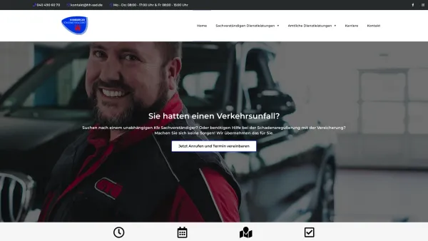 Website Screenshot: Kfz Prüfstelle Hamburg - Kfz Gutachten Hamburg | Ihr Ansprechpartner nach einem Verkehrsunfall - Date: 2023-06-20 10:39:42
