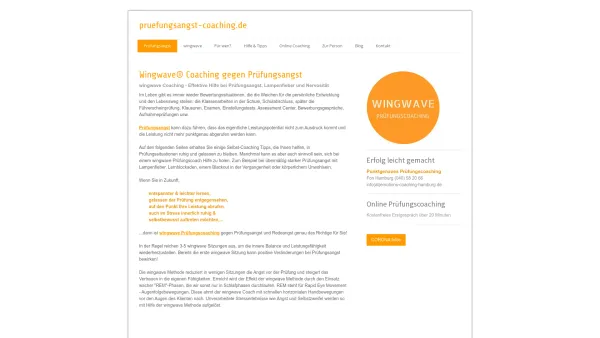 Website Screenshot: Mareike Sander wingwave Coach - Prüfungsangst Hamburg - Prüfungsangst Hamburg - Date: 2023-06-20 10:39:42