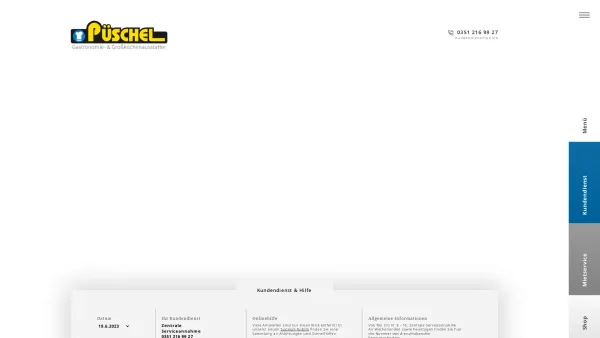 Website Screenshot: Püschel GmbH & Co.KG gastroMiet-Dresden - Püschel GmbH & CoKG | Gastronomie & Großküchenausstatter - Date: 2023-06-20 10:42:23