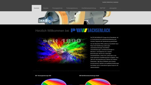 Website Screenshot: PW Sachsenlack -  Wir lackieren einfach alles! - PW Sachsenlack Gruppe - www.pw-sachsenlack.de - Date: 2023-06-20 10:39:47
