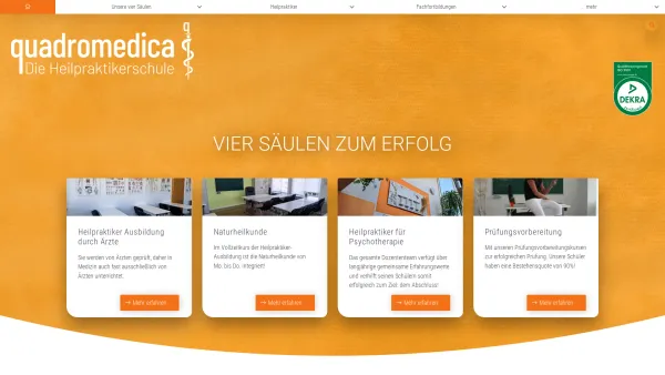 Website Screenshot: quadromedica Heilpraktikerschule Stuttgart - Quadromecdica - Heilpraktikerschule in Stuttgart | Quadromedica - Die Heilpraktikerschule - Stuttgart - Date: 2023-06-20 10:39:47