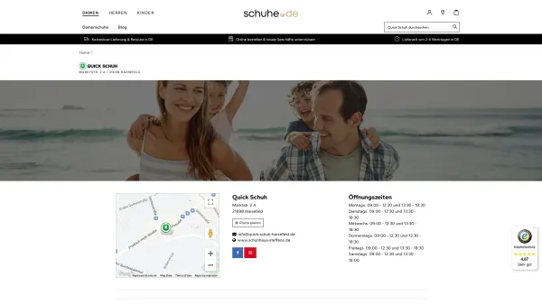 Website Screenshot: QUICK SCHUH Harsefeld - schuhe.de | Quick Schuh Filiale in Harsefeld - Date: 2023-06-20 10:39:47