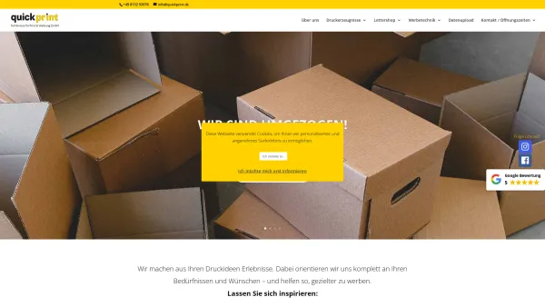 Website Screenshot: quickprint Druck und Verlag GmbH -  Ihr  Partner rund um den Druck - Start - quickprint - Date: 2023-06-20 10:39:47