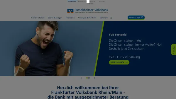 Website Screenshot: Rüsselsheimer Volksbank eG - Privatkunden | Rüsselsheimer Volksbank - Date: 2023-06-20 10:42:23